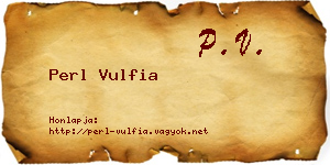 Perl Vulfia névjegykártya